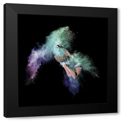 Cosmic Dancer Black Modern Wood Framed Art Print with Double Matting by Pentony Ma, Pauline