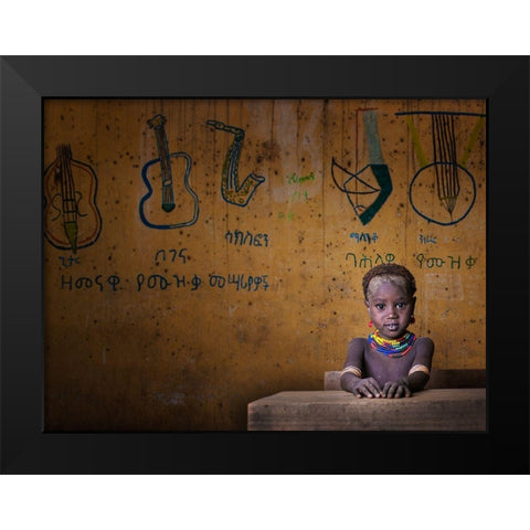 School Black Modern Wood Framed Art Print by Al Sulaili, Mohammed