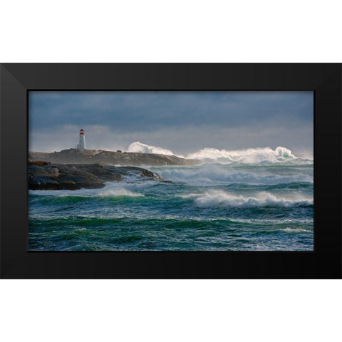 In the Protection of a Lighthouse Black Modern Wood Framed Art Print by Morrison, Jamie