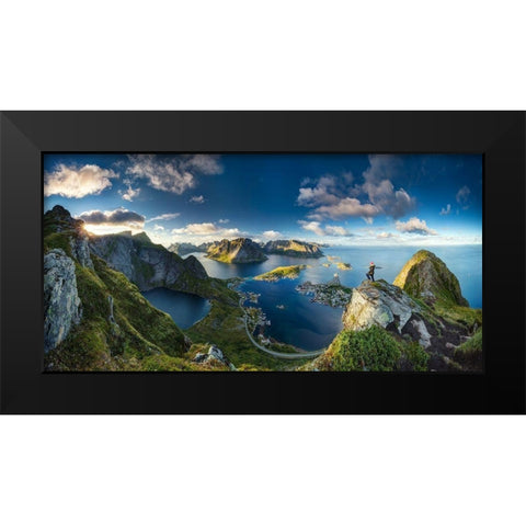 Reinebringen views Black Modern Wood Framed Art Print by Nicholas Roemmelt, Dr.