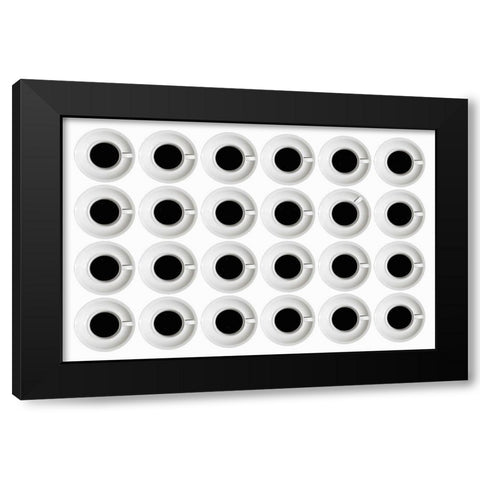 Cups Black Modern Wood Framed Art Print by Eisele, Stefan