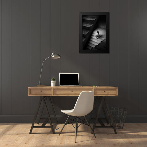 Untitled No 4821 Black Modern Wood Framed Art Print by Kisworo, Sebastian