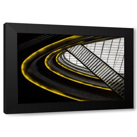 On higher level ... Black Modern Wood Framed Art Print with Double Matting by Claes, Gilbert