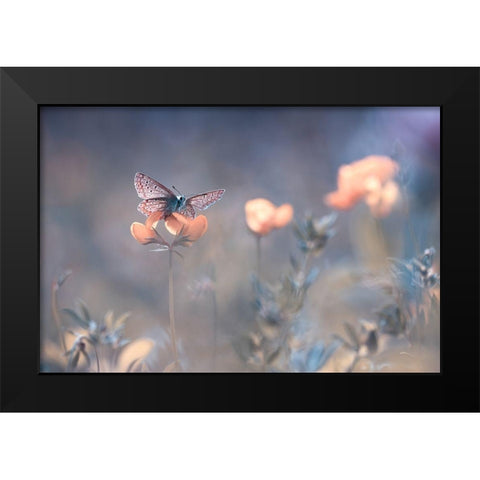 The Lady of Lothlorien Black Modern Wood Framed Art Print by Bravin, Fabien