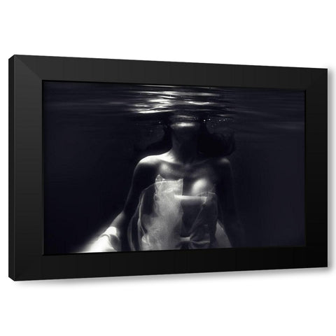 Boundaries Black Modern Wood Framed Art Print by Afandi, Yusuf