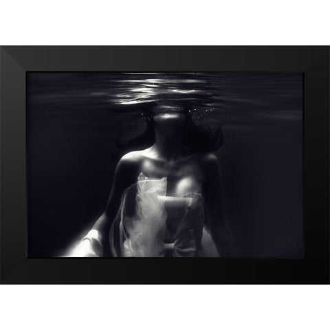 Boundaries Black Modern Wood Framed Art Print by Afandi, Yusuf