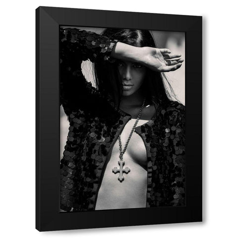 Bara Black Modern Wood Framed Art Print with Double Matting by Krystynek Mqep, Martin