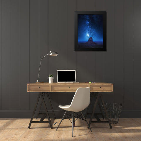 Monument Milkyway Black Modern Wood Framed Art Print by Pablo De, Juan