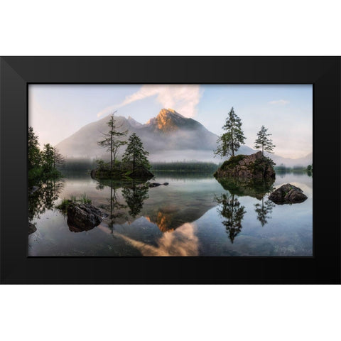 Natures Awakening Black Modern Wood Framed Art Print by Gastager, Daniel