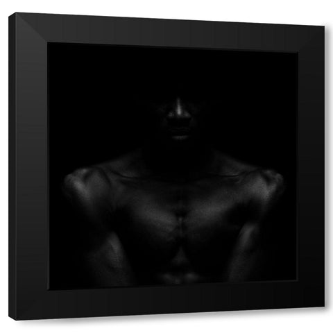 All the shades of Black Black Modern Wood Framed Art Print with Double Matting by Odorizzi, Patrick