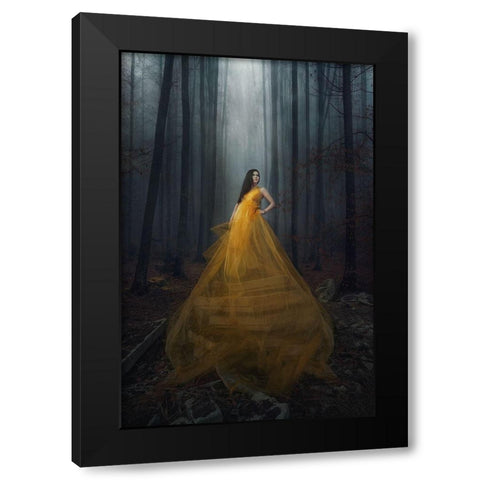 stand here Black Modern Wood Framed Art Print by Appleproject, Afiez