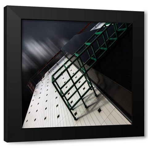 Crowded House Black Modern Wood Framed Art Print with Double Matting by Claes, Gilbert