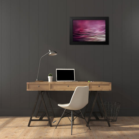 Water colours Black Modern Wood Framed Art Print by Marthinussen, Willy