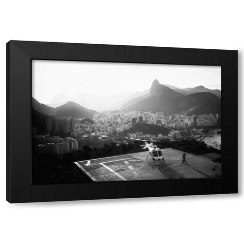 Rio Black Modern Wood Framed Art Print by Virgone, Marco