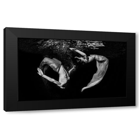 Grace Underwater Black Modern Wood Framed Art Print by Kiefer, Ken