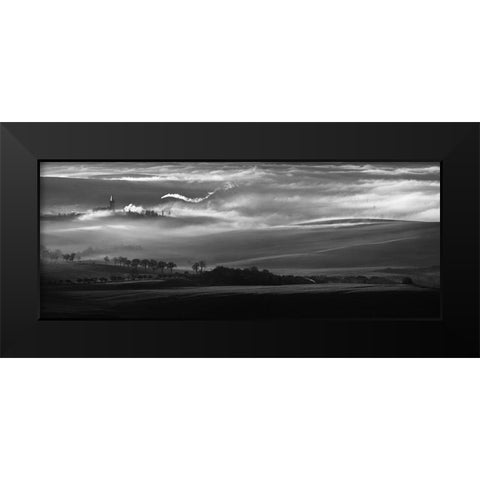 How the mists arise Black Modern Wood Framed Art Print by Svoboda Mqep, Peter