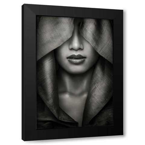 Hood Black Modern Wood Framed Art Print by Azalaka