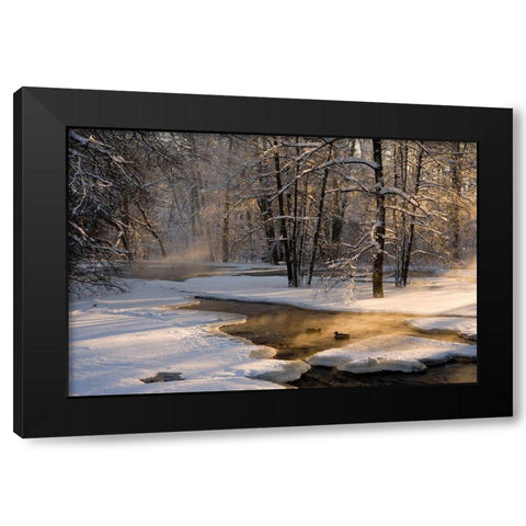 The first light Black Modern Wood Framed Art Print with Double Matting by Eriksson, Robin