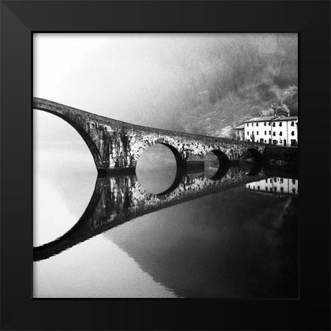 devils bridge Black Modern Wood Framed Art Print by Maffei, Franco