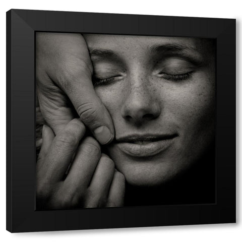 Love inside Black Modern Wood Framed Art Print with Double Matting by Nastasenko, Andrey
