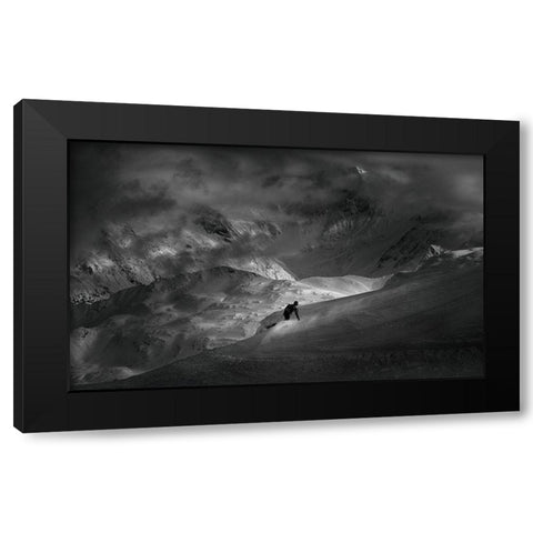 Adventure with Concerns Black Modern Wood Framed Art Print with Double Matting by Svoboda Mqep, Peter