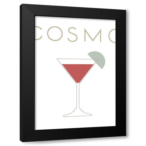 Cosmopolitan Black Modern Wood Framed Art Print with Double Matting by Artographie Studio