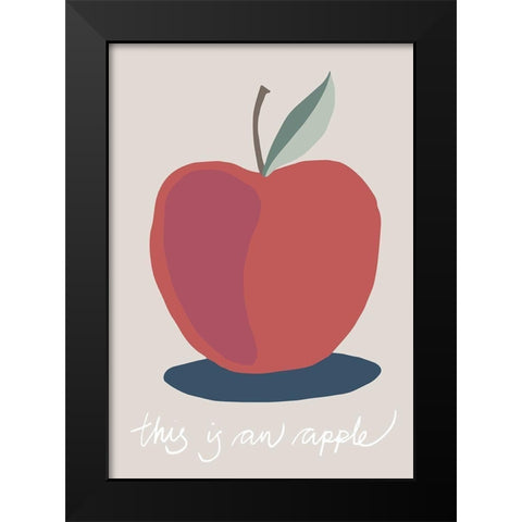 This is an Apple Black Modern Wood Framed Art Print by Artographie Studio