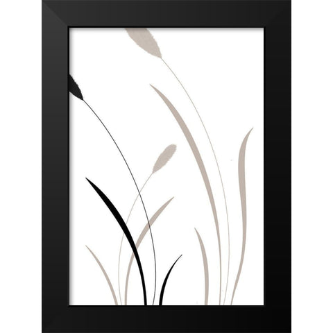 Bunny Grass 02 Black Modern Wood Framed Art Print by Artographie Studio