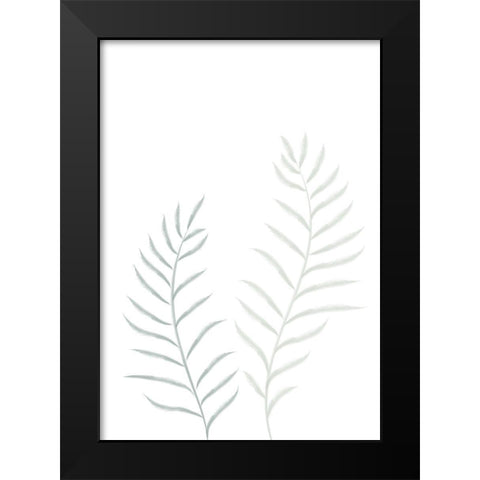 Pale Plants Black Modern Wood Framed Art Print by Artographie Studio