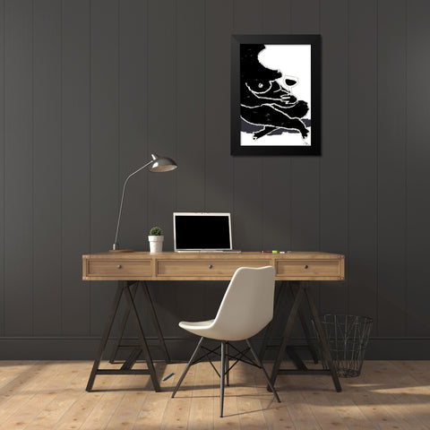 A Break Black Modern Wood Framed Art Print by Artographie Studio