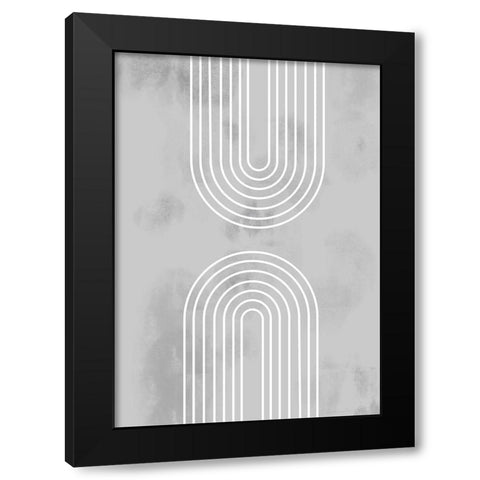 Archs in Ice Black Modern Wood Framed Art Print by Artographie Studio