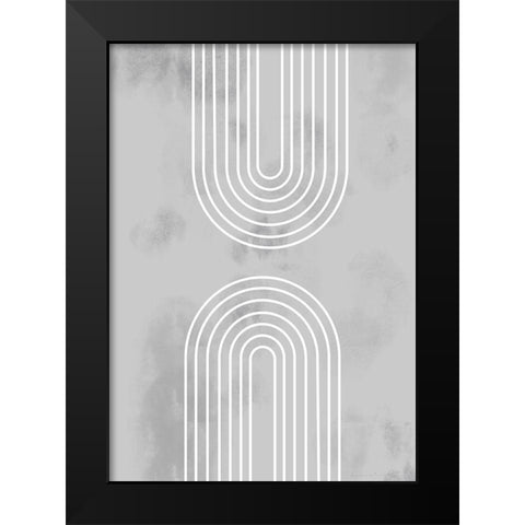 Archs in Ice Black Modern Wood Framed Art Print by Artographie Studio