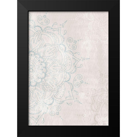 Mandala Close Black Modern Wood Framed Art Print by Artographie Studio