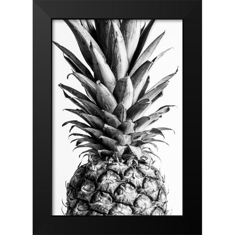 Pinapple Black a White 03 Black Modern Wood Framed Art Print by Artographie Studio