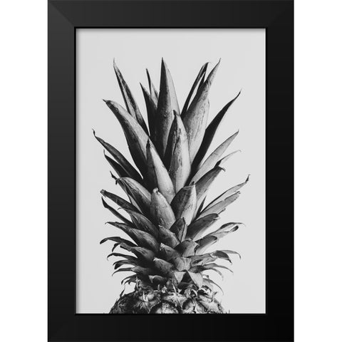Pinapple Black a White 05 Black Modern Wood Framed Art Print by Artographie Studio