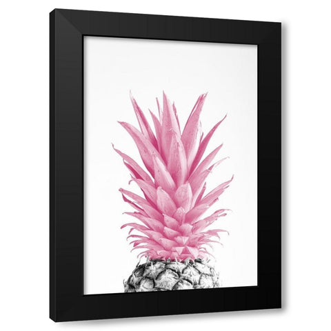Pinapple Pink 03 Black Modern Wood Framed Art Print by Artographie Studio