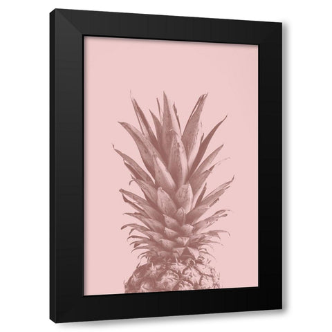 Pinapple Pink 05 Black Modern Wood Framed Art Print by Artographie Studio