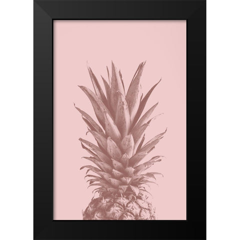 Pinapple Pink 05 Black Modern Wood Framed Art Print by Artographie Studio