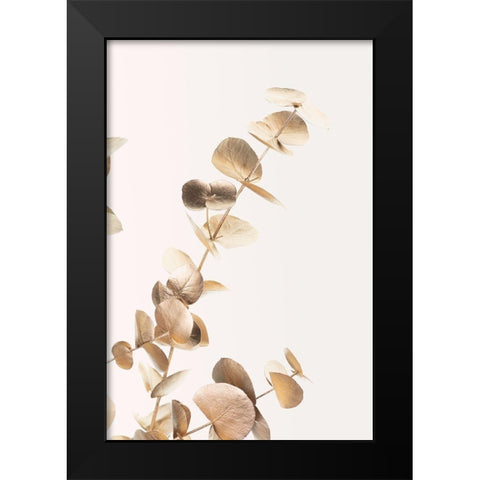 Eucalyptus Gold No 03 Black Modern Wood Framed Art Print by Artographie Studio