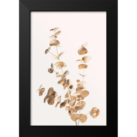 Eucalyptus Gold No 04 Black Modern Wood Framed Art Print by Artographie Studio