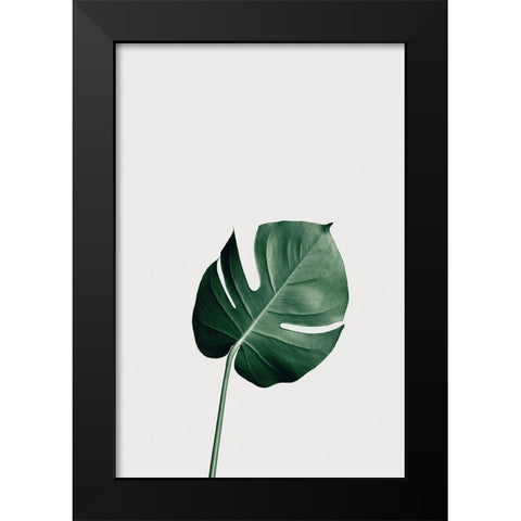 Monstera Natural 01 Black Modern Wood Framed Art Print by Artographie Studio