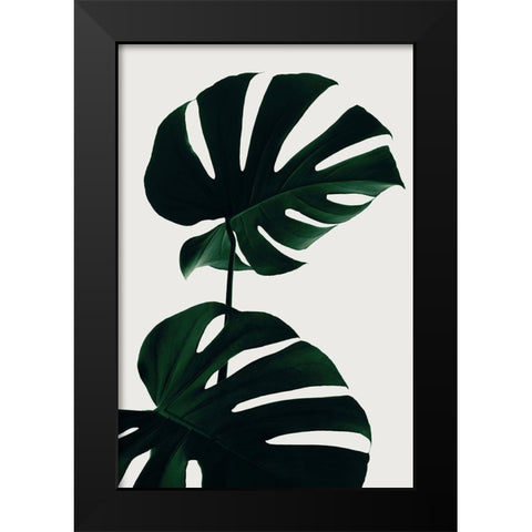 Monstera Natural 09 Black Modern Wood Framed Art Print by Artographie Studio