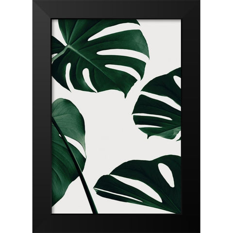 Monstera Natural 20 Black Modern Wood Framed Art Print by Artographie Studio