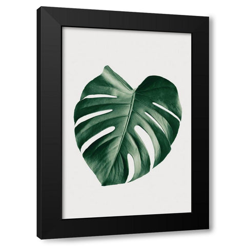 Monstera Natural 23 Black Modern Wood Framed Art Print by Artographie Studio