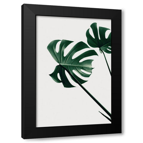 Monstera Natural 47 Black Modern Wood Framed Art Print by Artographie Studio