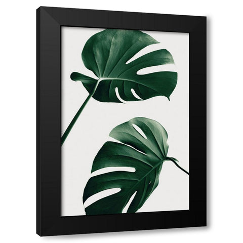 Monstera Natural 46 Black Modern Wood Framed Art Print by Artographie Studio