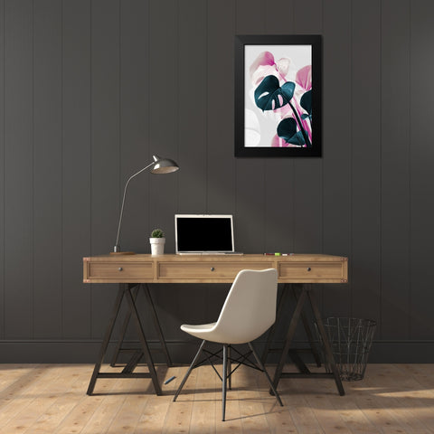 Monstera Creative 12 Black Modern Wood Framed Art Print by Artographie Studio