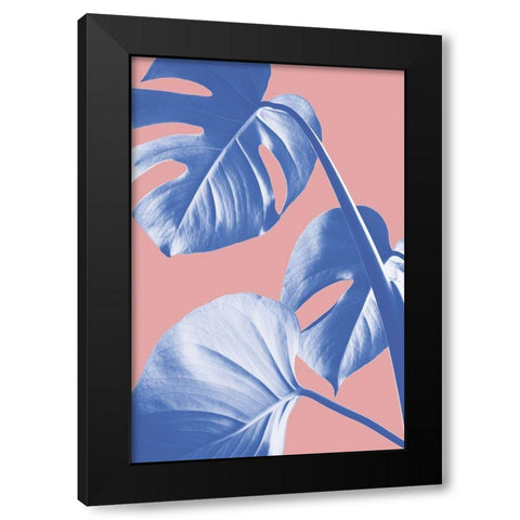Monstera Purple 05 Black Modern Wood Framed Art Print by Artographie Studio