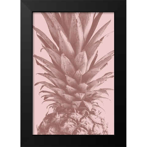 Pineapple Close Up 01 Black Modern Wood Framed Art Print by Artographie Studio