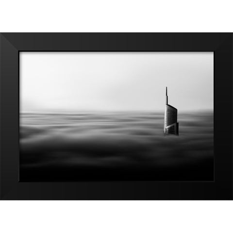 The Rising Black Modern Wood Framed Art Print by Prakash